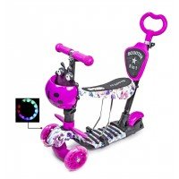 Самокат детский Scale Sports Junior с сиденьем и родительской ручкой Herby