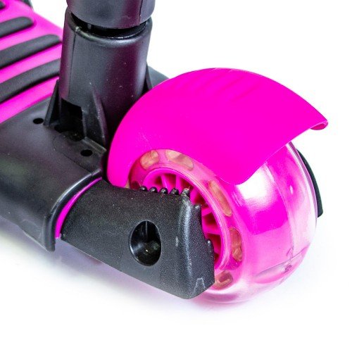 Самокат детский Scale Sports MiniBug с сиденьем и родительской ручкой розовый