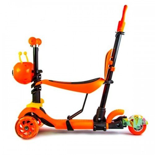 Самокат детский Scale Sports Rotative с сиденьем и родительской ручкой Orange