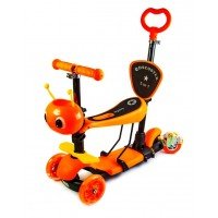 Самокат детский Scale Sports Rotative с сиденьем и родительской ручкой Orange