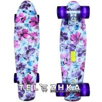 Скейт пенни борд SkateX Penny Zetta Flowers 22"
