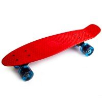 Скейт пенни борд SkateX Penny Classico Led красный