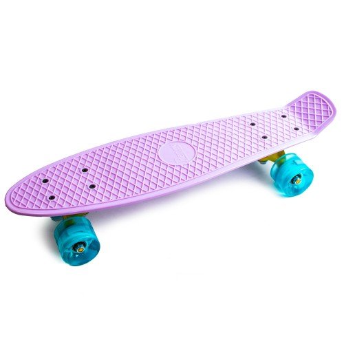 Скейт пенни борд SkateX Penny Classico Led лиловый