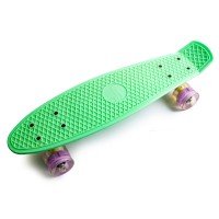 Скейт пенни борд SkateX Penny Classico Led мятный