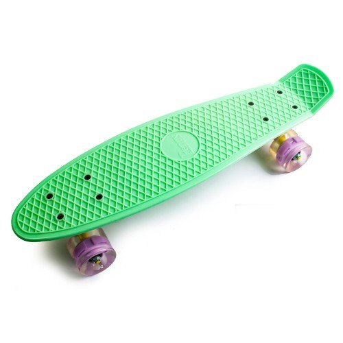 Скейт пенни борд SkateX Penny Classico Led мятный