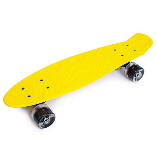 Скейт пенни борд SkateX Penny Classico Led желтый