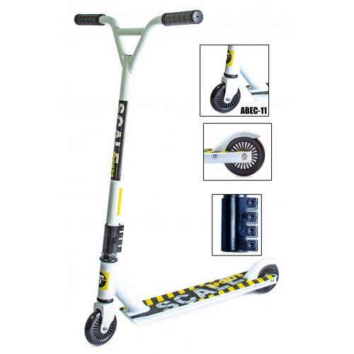 Самокат трюковый экстремальный Scale Sports Tornado Pro USA белый