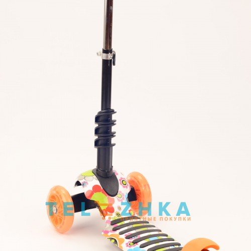 Самокат - беговел детский с сиденьем божья коровка ScooteX Graffiti Flowers
