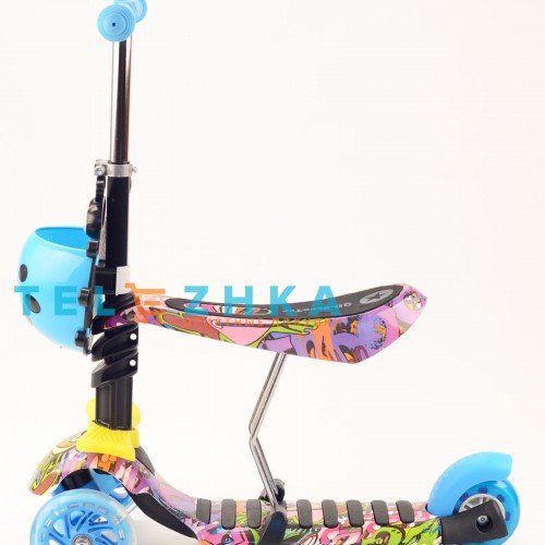 Самокат - беговел детский с сиденьем божья коровка ScooteX Graffiti Hearty