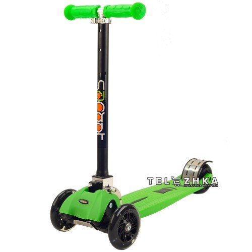 Самокат детский ScooteX Scooter Metaltech усиленный зеленый