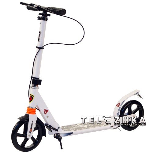 Самокат двухколесный ScooteX Scooter SpeedMax USA с ручным тормозом белый
