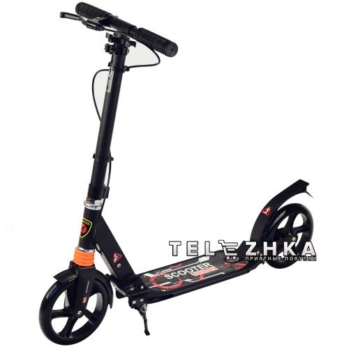 Самокат двухколесный ScooteX Scooter SpeedMax USA с ручным тормозом черный