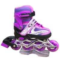 Роликовые коньки раздвижные SkateX Happy Joy 28-33 Фиолетовый