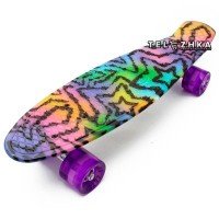 Скейт пенни борд SkateX Penny Maxxtro Rainbow 22"