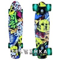 Скейт пенни борд SkateX Penny Pastel Shark 22"