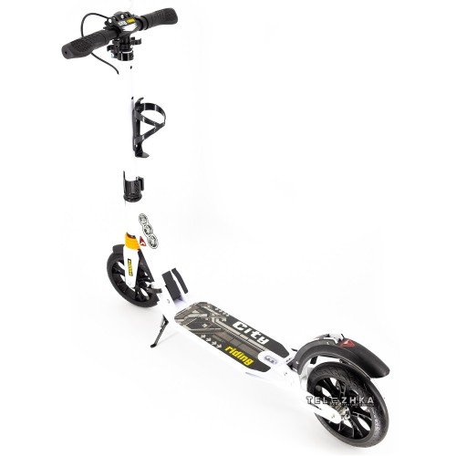 Самокат двухколесный ScooteX Scooter Falcon Disc USA белый
