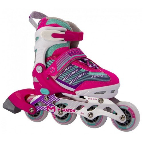 Роликовые коньки раздвижные Maraton Zetra 31-34 розовый