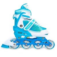 Роликовые коньки раздвижные SkateX Caroman V2 27-31 бирюзовый