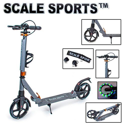 Самокат двухколесный Scale Sports Urban SS-20 серый