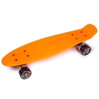 Скейт пенни борд SkateX Penny Classico Led оранжевый
