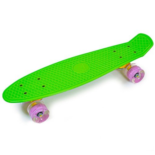 Скейт пенни борд SkateX Penny Classico Led зеленый