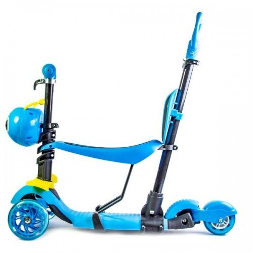 Самокат детский Scale Sports Rotative с сиденьем и родительской ручкой Blue