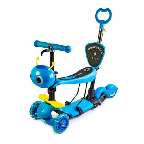 Самокат детский Scale Sports Rotative с сиденьем и родительской ручкой Blue