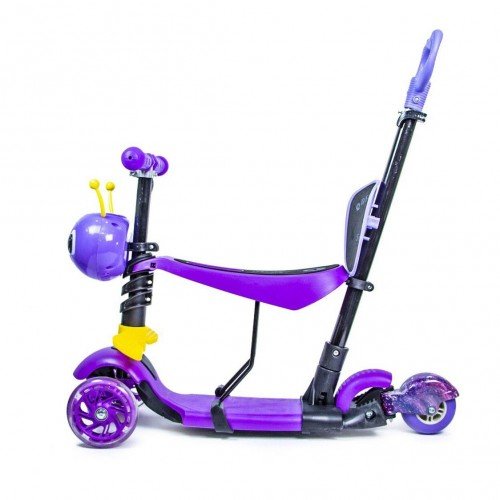 Самокат детский Scale Sports Rotative с сиденьем и родительской ручкой Violet