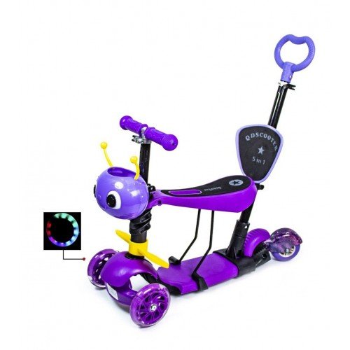 Самокат детский Scale Sports Rotative с сиденьем и родительской ручкой Violet