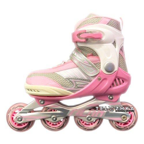 Ролики раздвижные SkateX Raven 40-43 Розовый