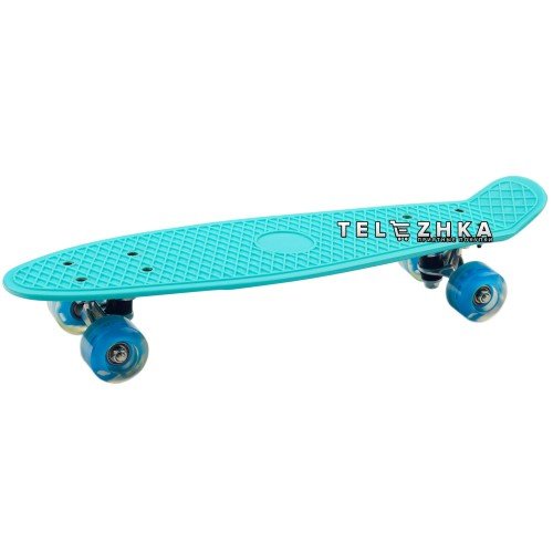 Скейт пенни борд SkateX Penny MixColor бирюзовый 22"