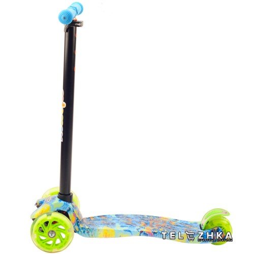 Самокат детский ScooteX Scooter Maxi 3D Print Aqua