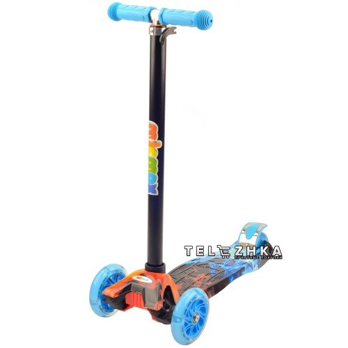 Самокат детский ScooteX Scooter Maxi 3D Print Fire