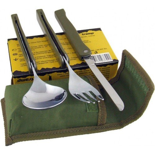 Туристический набор ложка/вилка/нож tramp TRC-049