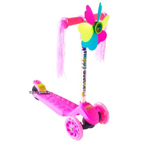 Самокат детский ScooteX Flower розовый
