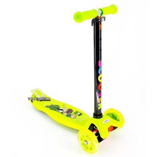 Самокат детский ScooteX Scooter Maxi Light Disney Ben alien force