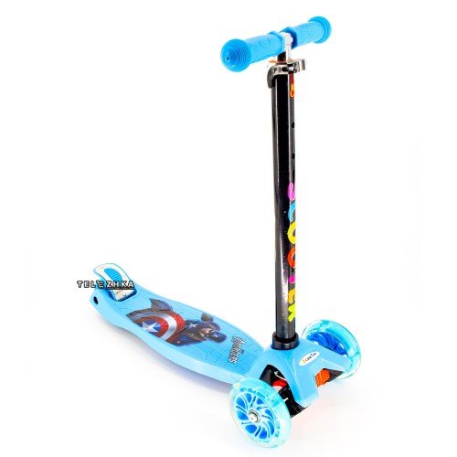 Самокат детский ScooteX Scooter Maxi Light Disney капитан Америка