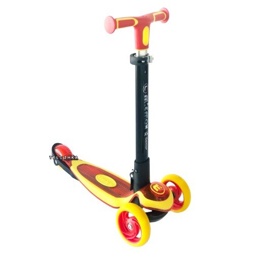 Самокат детский ScooteX Triple красно-желтый