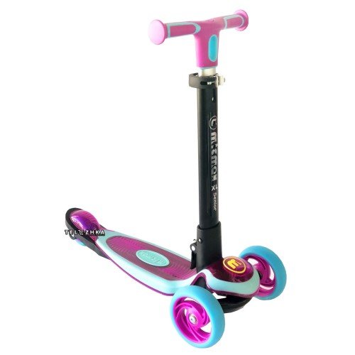 Самокат детский ScooteX Triple розово-бирюзовый