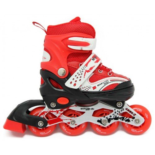 Роликовые коньки раздвижные Maraton Oscar 28-33 Красные