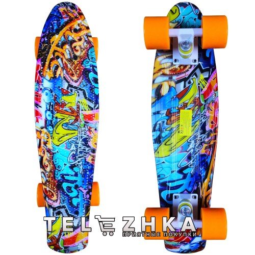 Скейт пенни борд SkateX Penny Sunny Cool 22"
