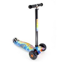 Самокат детский ScooteX Maxi 3D Print Plus Aqua