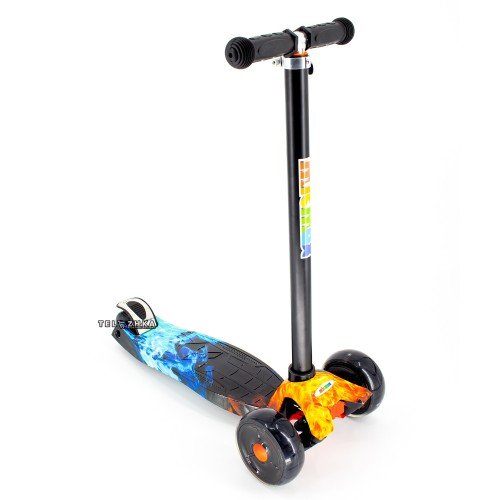 Самокат детский ScooteX Maxi 3D Print Plus Fire and Ice