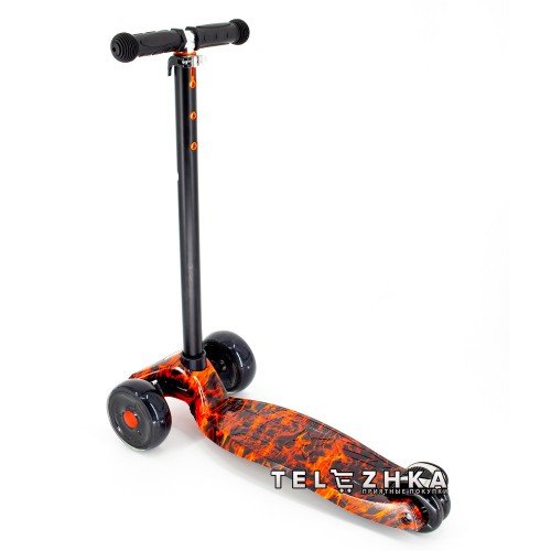 Самокат детский ScooteX Maxi 3D Print Plus Flame