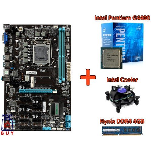 Комплект для майнинга на 12 карт (G4400/B250/4GB)