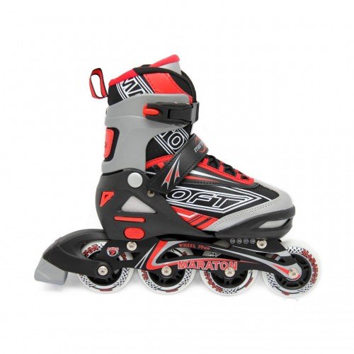 Роликовые коньки раздвижные Maraton Soft 39-42 Красные