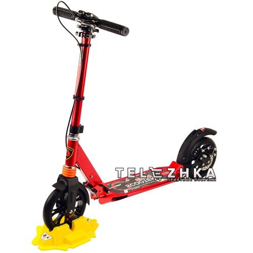 Самокат двухколесный ScooteX Scooter SpeedMax Disc USA с дисковым тормозом красный