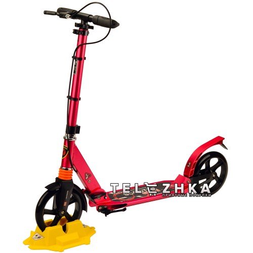 Самокат двухколесный ScooteX Scooter SpeedMax USA с ручным торомозом малиновый