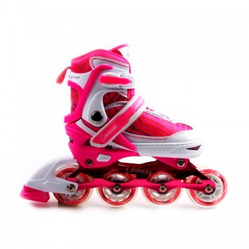 Роликовые коньки раздвижные SkateX Caroman V2 31-35 Розовый