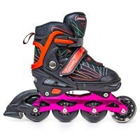 Роликовые коньки раздвижные SkateX Caroman V2 36-40 красный